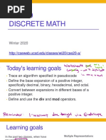 CSE 20 Discrete Math: Winter 2020