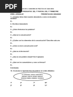 Banco de Preguntas 3ero de Primaria