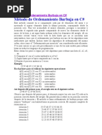 Método de Ordenamiento Burbuja en C