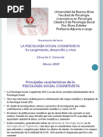 Gosende. La Dimensión Histórica en La Psicología Social Cognitivista