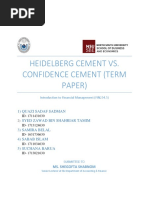 Heidelberg Cement vs. Confidence Cement (Term Paper)