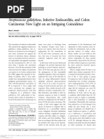 Streptococcus Gallolyticus, Infective Endocarditis, and Colon Carcinoma: New Light On An Intriguing Coincidence