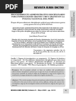 Procedimiento Disciplinario Policial Infracciones Graves y Muy Graves - Autor José María Pacori Cari