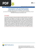 Characterization of Milli-And Microflow Reactors: Mixing Efficiency and Residence Time Distribution