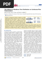 The in Uence of Residence Time Distribution On Continuous-Flow Polymerization