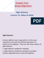 Chapter Four Highway Alignment: Sight Distance