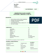 Kao Corporation, S.A.: Disinfecting Floor Cleaner Containing Ammoniac & Pine Oil