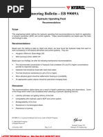 Engineering Bulletin - EB 99009A: Hydraulic Operating Fluid