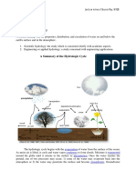 A Summary of The Hydrologic Cycle: Lecture One Definition of HYDROLOGY