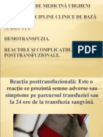 Hemotransfuzia Complicațiile