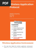 Wireless Application Protocol: Mobile Computing EID 362 Unit - V