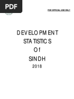 Development Statistics of Sindh 2018