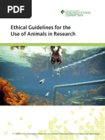 Ethical Guidelines For The Use of Animals in Research