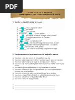 Lesson 6 B: Can You Do Me A Favor? Grammar Points: A. Can/ Could/ May/ Will/ Would B. Have To