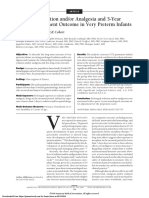 Prolonged Sedation And/or Analgesia and 5-Year Neurodevelopment Outcome in Very Preterm Infants