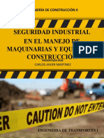 Seguridad en El Uso de Maquinarias y Equipos de Construccion