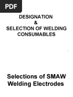 Designation & Selection of Welding Consumables