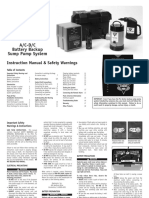 A/C-D/C Battery Backup Sump Pump System: Instruction Manual & Safety Warnings