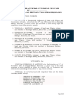 Deed of Extrajudicial Settlement of Estate OF - With Waiver and Renunciation of Rights/Shares