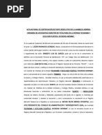 Acta Notarial de Certificación Punto Resolutivo de La Asamblea General de Accionistas Con Caracter de Totalitaria de La Entidad Ecoplast, Sociedad Anonima