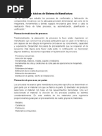 1.2 Conceptos Básicos de Sistema de Manufactura: Planeación Tradicional de Procesos