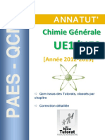 Annatut UE1 Chimie Générale 2012 2013 PDF