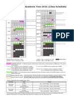 Schedule For The Academic Year 2020 (Class Schedule) : Tue Fri