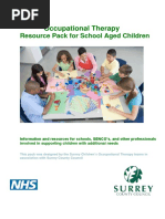 Occupational Therapy Resource Pack For School Aged Children