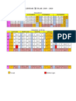 Calendar COLAR 2019 - 2020: Semestrul I