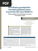 Distribuţia Genotipurilor Virusului Papiloma Uman La Paciente Din Zona Moldovei