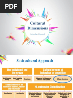 Cultural Dimensions: Sociocultural Approach