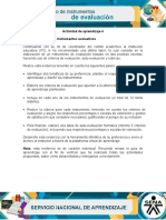 Actividad de Aprendizaje 4 Evidencia: Diseño de Instrumentos Evaluativos