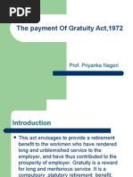 The Payment of Gratuity Act, 1972: Prof. Priyanka Nagori