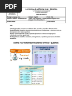 Simple Past Interrogative Form With WH Questios: La Divina Pastora High School