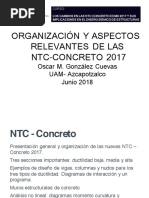 01 Organizacion Aspectos Relevantes NTC Concreto 2017 PDF