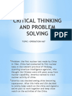 Critical Thinking and Problem Solving