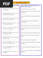 Relative Clauses: Combine The Following Sentences Using Relative Pronouns. (Non-Defining) Join The Sentences To Make