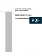 Instructivo de Llenado de Boletas Secundarias 2019-2020