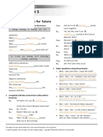 Worksheet 5: Present Continuous For Future