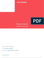 Measurements: by CHED On May 28, 2020