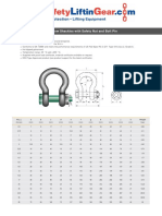 Green Pin Standard Bow Shackles With Safety Nut and Bolt Pin