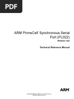 Arm Primecell Synchronous Serial Port (Pl022) : Technical Reference Manual