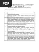 Gujarat Technological University: B.E Semester: 4 Electronics & Telecommunication Engineering