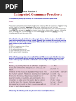 Integrated Grammar Practice 1