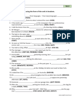 B1 All Tenses T017: Complete The Sentences Using The Form of The Verb in Brackets