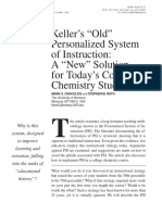 Keller's "Old" Personalized System of Instruction: A "New" Solution For Today's College Chemistry Students