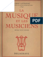 LAVIGNAC Albert La Musique Et Les Musiciens Albert Lavignac