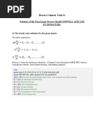 Solution of The Non-Linear Process Model (NEWELL AND LEE Evaporator)