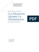 La Educación Durante La Restauración