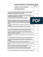 25 Preguntas, Cuestionario para Revison y Evaluacion